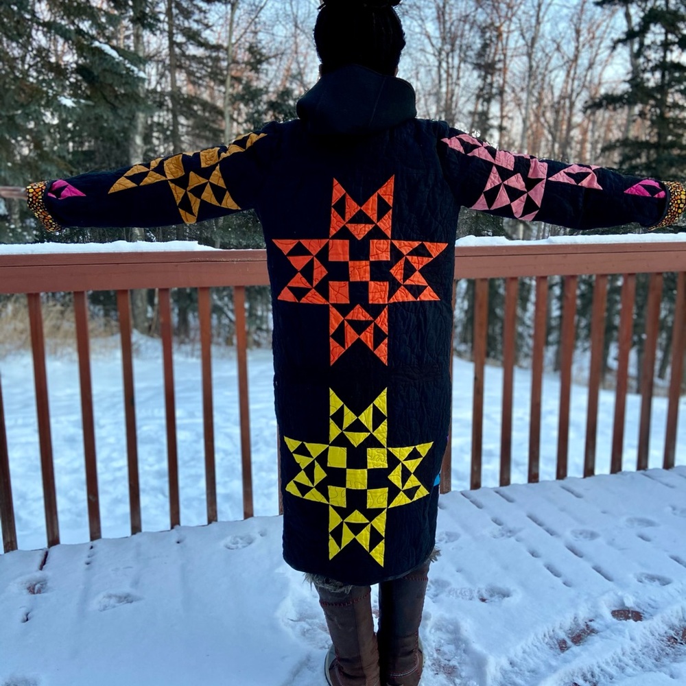 Quilt chore coat